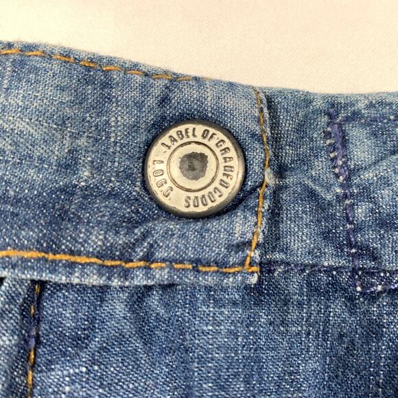 H&M Label of Graded Goods Denim Jean Skirt Patchwork Size 8 Boho Prairie Button - Picture 6 of 11